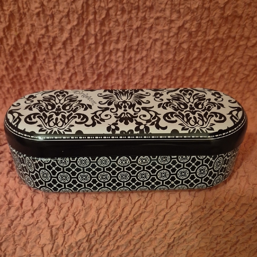 Brighton Paisley Print Black & White Sun Glasses Case Pro